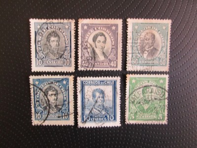 CHILE SERIE STAMPILATA=23 foto