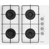 Plita incorporabila Arctic ARSGN64128SW, Gaz, 4 arzatoare , Aprindere electrica, Safety Plus, 65 cm, Alb