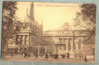 AD 476 C. P. VECHE - PARIS -PALAIS DE JUSTICE ET LA STE-CAPELLE -FRANTA-ANIMATIE foto