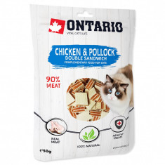 Ontario Cat Sandwich dublu cu pui &amp; cod negru 50 g