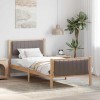 VidaXL Cadru de pat Maroniu și taupe 90 x 190 cm Lemn masiv de pin 878507