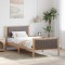 vidaXL Cadru de pat Maroniu și taupe 90 x 190 cm Lemn masiv de pin 878507