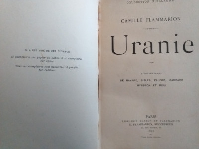 Urania, Flammarion, franceza 1891 foto