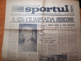 Sportul 21 octombrie 1968-jocurile olimpice din mexic ,UTA arad domina divizia A