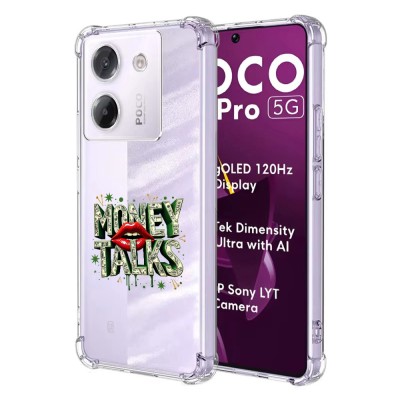 Husa antisoc pentru xiaomi poco m7 pro 5g - airbag tpu, col&amp;Egrave;uri ranforsate - money talks foto