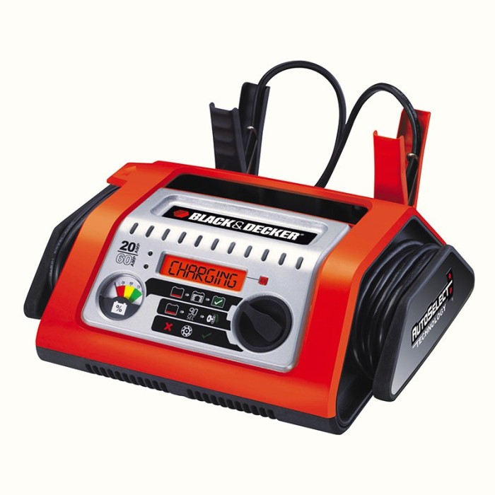 Redresor baterie auto Black & Decker 12V 20A incarcator automat cu display digital indicator incarcare si functie de diagnoza baterii Redresor baterie auto Black & Decker 12V 20A incarcator automat cu display digital indicator incarcare si functie de diagnoza baterii