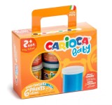 Set 6 cutii acuarele, Carioca, Baby Finger Paint, 80 ml