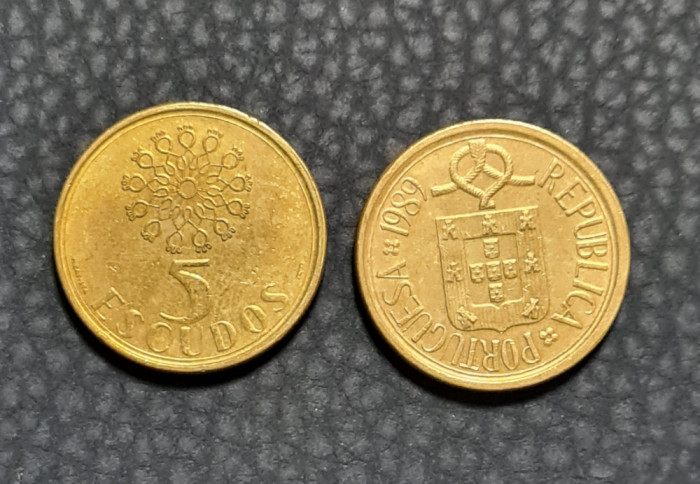Portugalia 5 escudos 1989