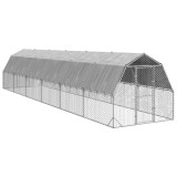 Cumpara ieftin Pui de gaina cu acoperis 2,5x12x2,25 m otel galvanizat