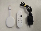 Google Chromecast cu Google TV 4K, Ultra HD, HDR10+, Dolby Vision/Atmos, Model GZRNL, Telecomandă Voce