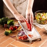 Tocator manual bej, grosime reglabila cu suport, Kinghoff