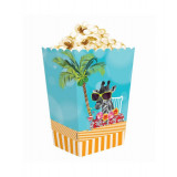 Set 4 bucati cutie popcorn pentru petrecere stil hawai