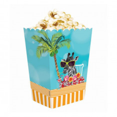 Set 4 bucati cutie popcorn pentru petrecere stil hawai