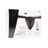 Lenjerie Erotica Brazilian Panty Black INTT Dantela Perle Stimulatoare + Lubrifiant Capsuni 50ml