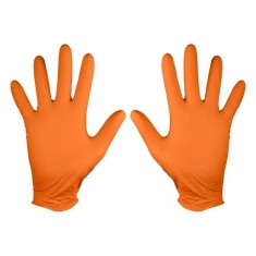 Manusi nitril, unica folosinta, portocaliu, set 50 buc, marimea XL, NEO GartenVIP DiyLine