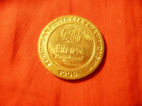 Medalie Campionat European Fotbal Euro 1996 , bronz aurit , d=3,2cm, Europa