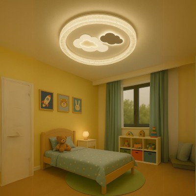 Lustra LED SKYForma Starry, 64W, lumina Rece/Calda/Neutra, Negru foto