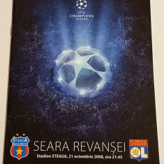 Program meci fotbal STEAUA BUCURESTI - OLYMPIQUE LYON (21.10.2008)