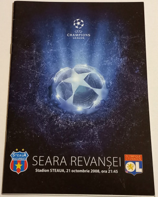 Program meci fotbal STEAUA BUCURESTI - OLYMPIQUE LYON (21.10.2008) foto