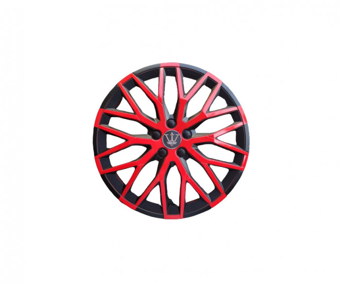 Set 4 capace roti model EVO negru+rosu 15&amp;quot; Cod: WF4-1RD-15 Automotive TrustedCars