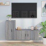 Cumpara ieftin Set dulapuri TV, 2 piese, gri sonoma, lemn prelucrat