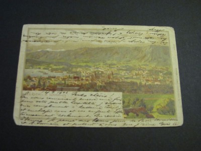 Carte poștală Elvețiană originală &amp;ndash; Z&amp;uuml;rich , Piesă de colecție La Belle &amp;Eacute;poque(cel mai probabil din perioada 1900&amp;ndash;1940) foto