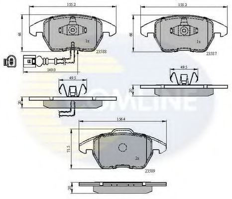 Set placute frana,frana disc SKODA OCTAVIA III (5E3) (2012 - 2016) COMLINE CBP11224