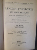 LE CONTRAT D&#039;EDITION EN DROIT FRANCAIS-JEAN RAULT
