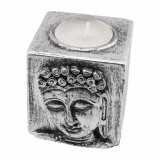 Decoratiune suport ardere lumanari parfumate cu chipul lui buddha mic, Stonemania Bijou