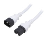 Cablu de alimentare IEC C14 - C15 5m alb