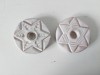 Lot 2 suporti lumanare, ceramica glazurata, cu stea, decor Craciun,