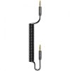 Cablu Audio 3.5 mm la 3.5 mm Usams Spring US-SJ256, 1.2 m, Negru SJ256YP01
