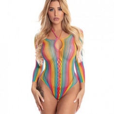 Body Plasa cu Maneci Lungi Multicolor OS