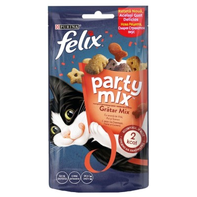 Recompensa pisici / hrana complementara Felix Party Mix Grill, carne de vita, pui, somon, 60 g foto