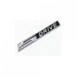 Ornament Crom Negru S Drive 9.7cm, Banda Dublu Adeziva Inclusa, ALM - Emblema Auto Universala
