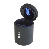 Scrumiera Auto Mega Drive tip Pahar cu LED, Gri/Negru, Plastic Ignifug, Etanșă, Universală