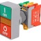 Comutator dublu 22mm IP65 roșu/verde