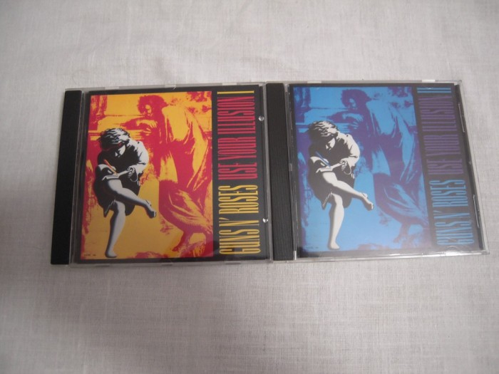 LOT de 2 CD-uri originale: Guns N&#039; Roses - Use Your Illusion I si II (1991), Stare foarte buna