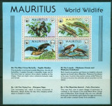 MAURITIUS 1978 WWF ANIMALE PROTEJATE, Nestampilat