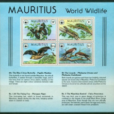 MAURITIUS 1978 WWF ANIMALE PROTEJATE