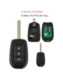 Cheie cu Telecomanda Renault 3 BUTOANE PCF7961M LAMELA VA2 AutoProtect KeyCars