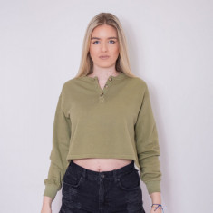 Bluza verde model cropped Pull&Bear