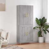Cumpara ieftin Dulap &icirc;nalt, gri sonoma, 69,5x34x180 cm, lemn compozit
