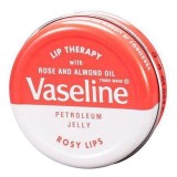 Balsam de buze Vaseline Lip Therapy Rosy Lips, cu ulei de trandafir și migdale, 20 g
