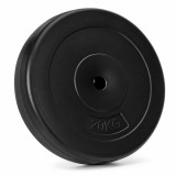 Disc pentru haltera 20 kg, umplutura bituminoasa, invelis PP, 31 mm, negru