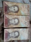 Venezuela 100 bolivares 2009, 2015, 2014 VF semnături diferite
