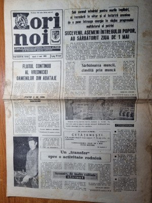 ziarul zori noi 3 mai 1983 -ziar al consiliului judetean suceava,com. dumbraveni foto