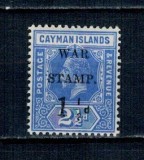 Insulele Cayman 1917 - Taxa de razboi, supratipar, Mi.No.46I nestampilat