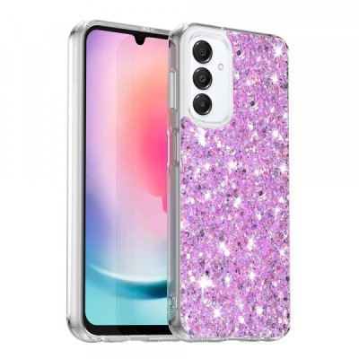 Husa pentru Samsung Galaxy A16 5G A166 / A16 4G A165, Techsuit, Sparkly Glitter, Magenta foto