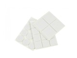 Set protectie pasla autoadeziva, rotunde si dreptunghiulare, 25 x 25 mm / 40 x 40 mm, alb, Geko G29815